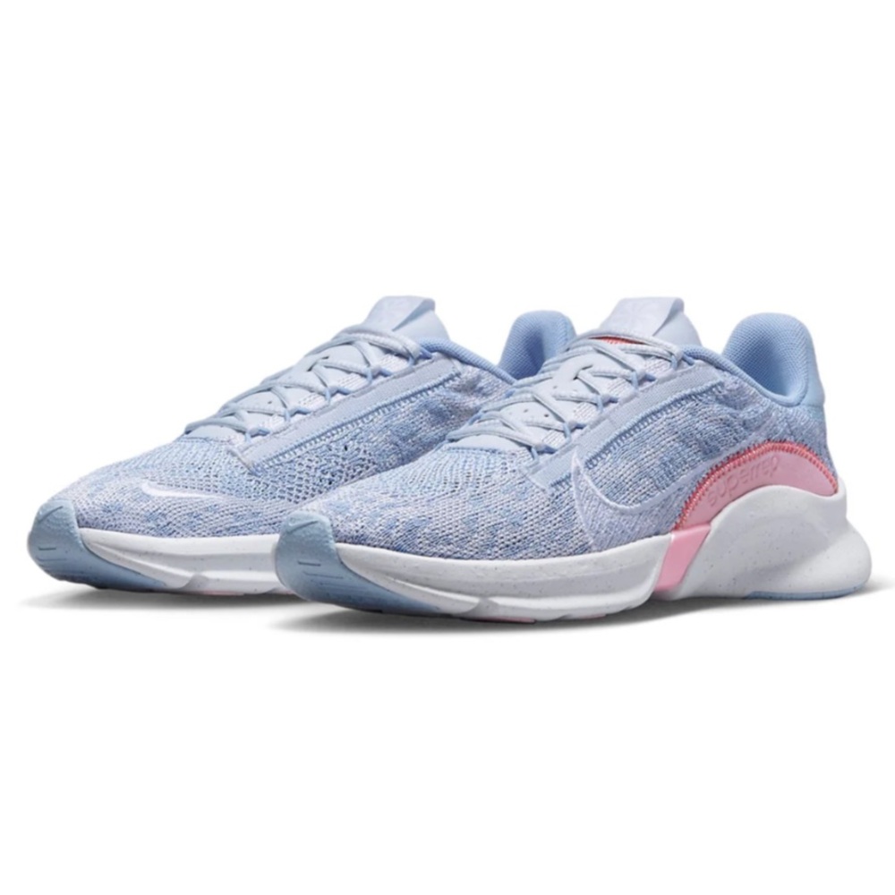 Nike Women’s SuperRep Go 3 Flyknit Next Nature 'Grey Pink' Size 9.5